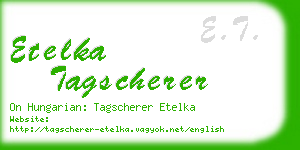 etelka tagscherer business card